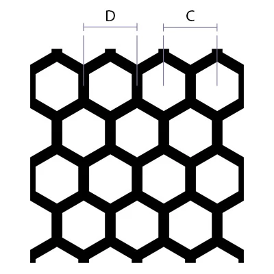 Hex 60 Degree Staggered Centers
