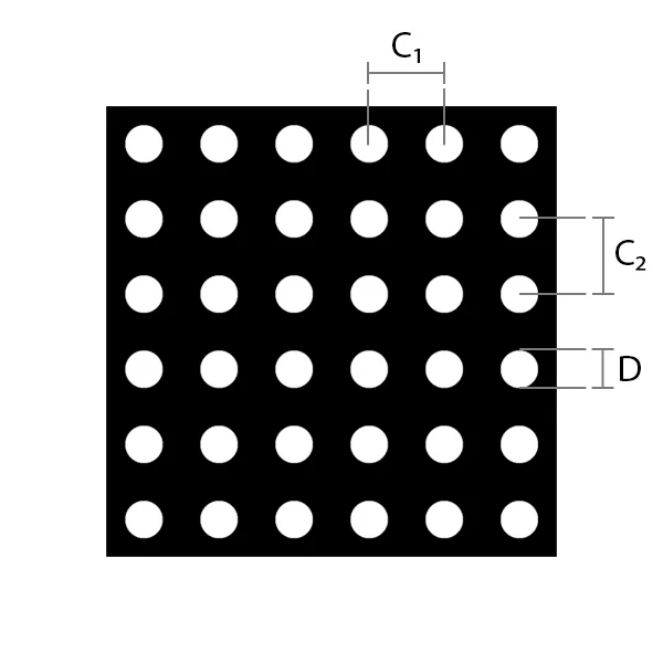 Perforated Sheets Round Holes (Straight Line)