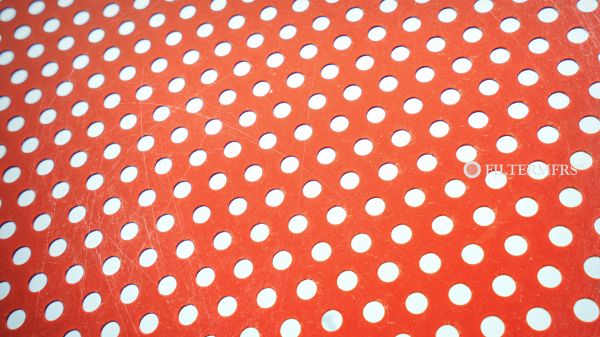 Custom Red acoustic perforated panels